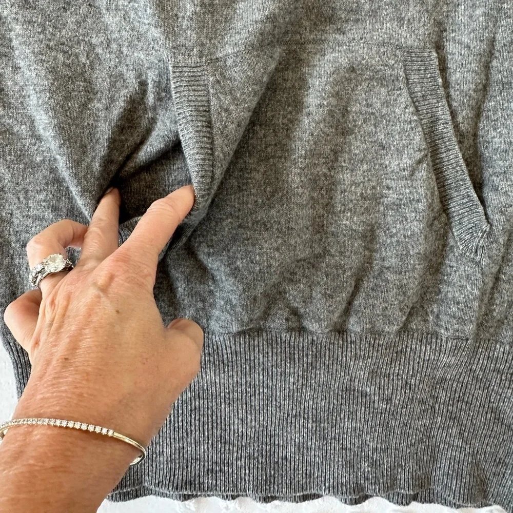 Vince Cashmere Poncho Sweater in Gray - Picture 7 of 11